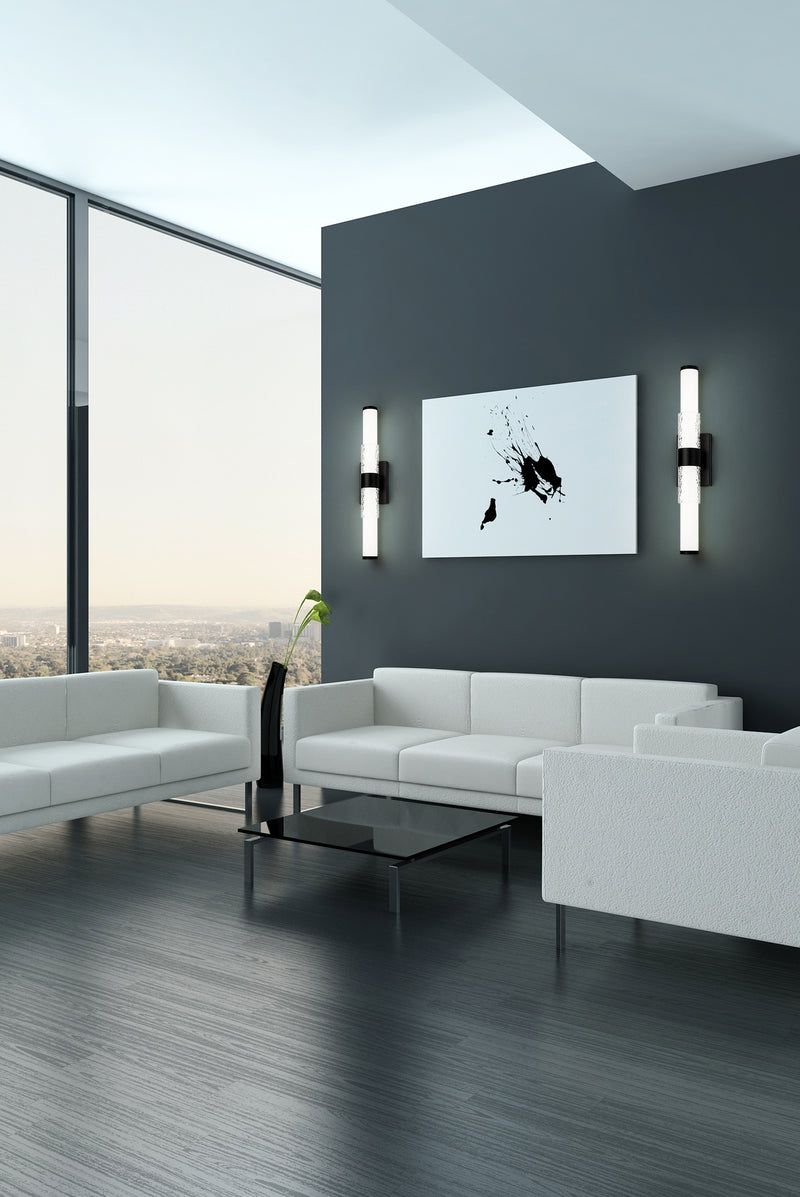 Egon 1 Light 25" Vanity in Matte Black in a room setting