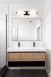 Egon 1 Light 25" Vanity in Matte Black in a room setting