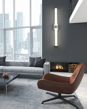 Egon 1 Light 40" Vanity in Brushed Nickel in a room setting