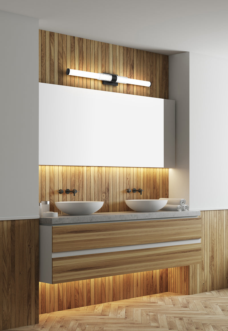 Egon 1 Light 40" Vanity in Matte Black in a room setting
