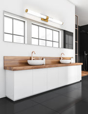 Egon 1 Light 40" Vanity in Modern Gold in a room setting