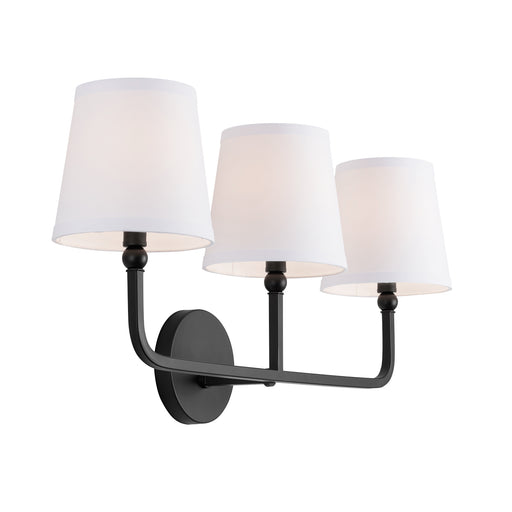 Dawson 3-Light Vanity in Matte Black - Lamps Expo