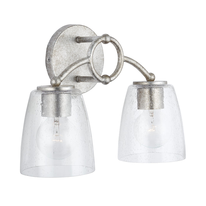 Oran 2-Light Vanity in Antique Silver - Lamps Expo