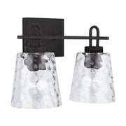 Fenton 2-Light Vanity in Black Iron - Lamps Expo
