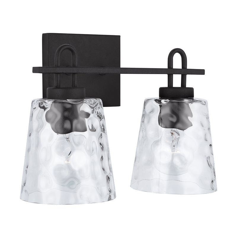 Fenton 2-Light Vanity in Black Iron - Lamps Expo