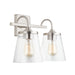Jayne 2-Light Vanity in Brushed Nickel - Lamps Expo