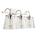 Jayne 3-Light Vanity in Brushed Nickel - Lamps Expo