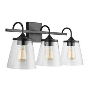 Jayne 3-Light Vanity in Matte Black - Lamps Expo