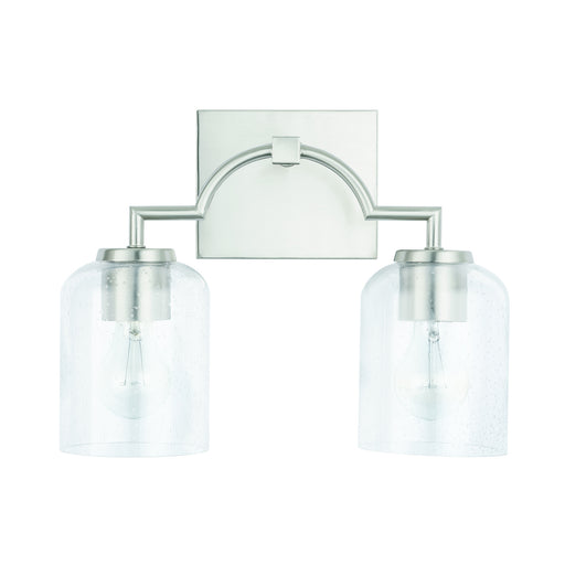 Carter 2-Light Vanity in Brushed Nickel - Lamps Expo