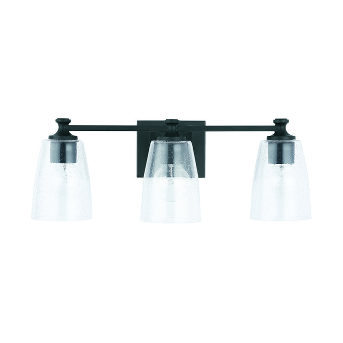 Myles 3-Light Vanity in Matte Black - Lamps Expo