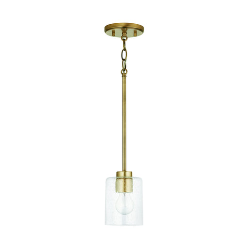 Greyson 1-Light Pendant in Aged Brass - Lamps Expo