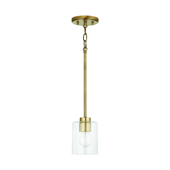 Greyson 1-Light Pendant in Aged Brass - Lamps Expo