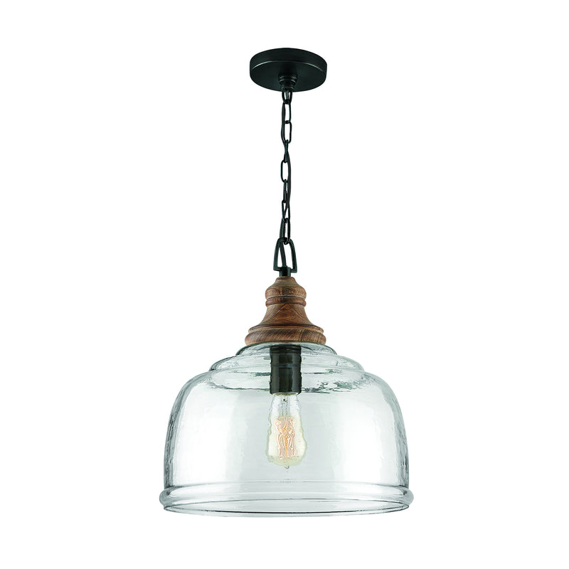 Julian 1-Light Pendant in Grey Wash & Grey Iron - Lamps Expo
