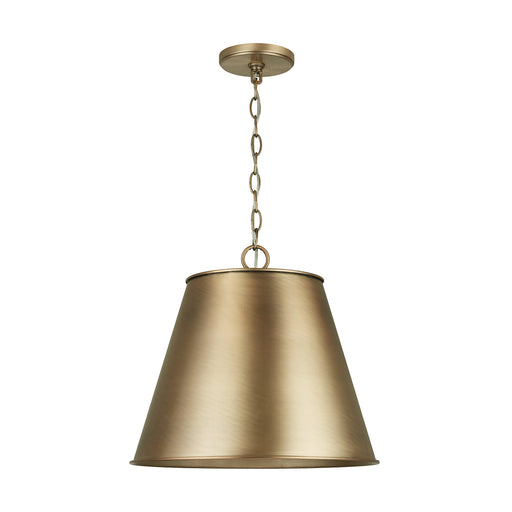 Welker 1-Light Pendant in Aged Brass - Lamps Expo