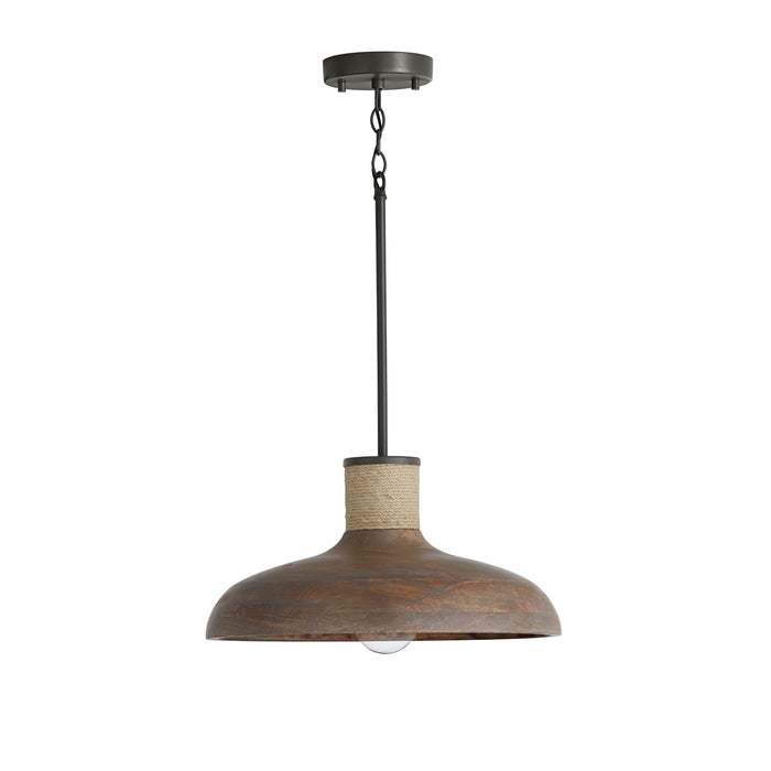 Jacob 1-Light Pendant in Grey Wash and Grey Iron - Lamps Expo