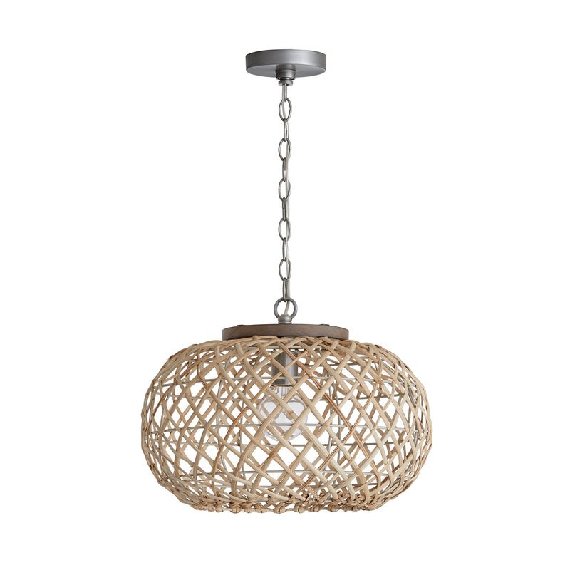 Rainey 1-Light Pendant in Grey Wash and Antique Nickel - Lamps Expo