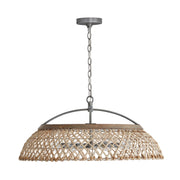 Rainey 6-Light Pendant in Grey Wash and Antique Nickel - Lamps Expo