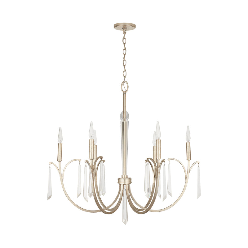 Gwyneth 6-Light Chandelier in Winter Gold - Lamps Expo