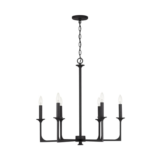 Clint 6-Light Chandelier in Black Iron - Lamps Expo