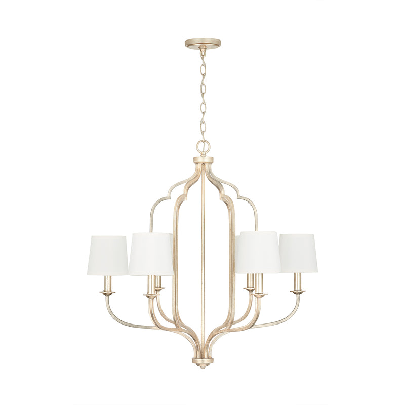 Ophelia 6-Light Chandelier in Winter Gold - Lamps Expo