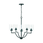 Carter 5-Light Chandelier in Matte Black - Lamps Expo