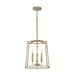Thea 4-Light Foyer Pendant in Aged Brass - Lamps Expo