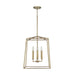 Thea 4-Light Foyer Pendant in Aged Brass - Lamps Expo