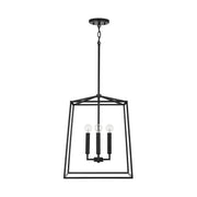 Thea 4-Light Foyer Pendant in Matte Black - Lamps Expo