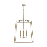 Thea 4-Light Foyer Pendant in Aged Brass - Lamps Expo
