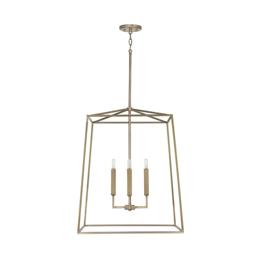 Thea 4-Light Foyer Pendant in Aged Brass - Lamps Expo