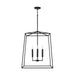 Thea 4-Light Foyer Pendant in Matte Black - Lamps Expo