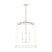 Thea 4-Light Foyer Pendant in Polished Nickel - Lamps Expo