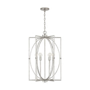 Oran 6-Light Foyer Pendant in Antique Silver - Lamps Expo