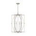 Oran 6-Light Foyer Pendant in Antique Silver - Lamps Expo