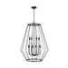 Corey 8-Light Foyer Pendant in Matte Black - Lamps Expo