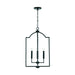Carter 4-Light Foyer Pendant in Matte Black - Lamps Expo