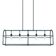 Aubrey 5-Light Island Pendant in Matte Black - Lamps Expo