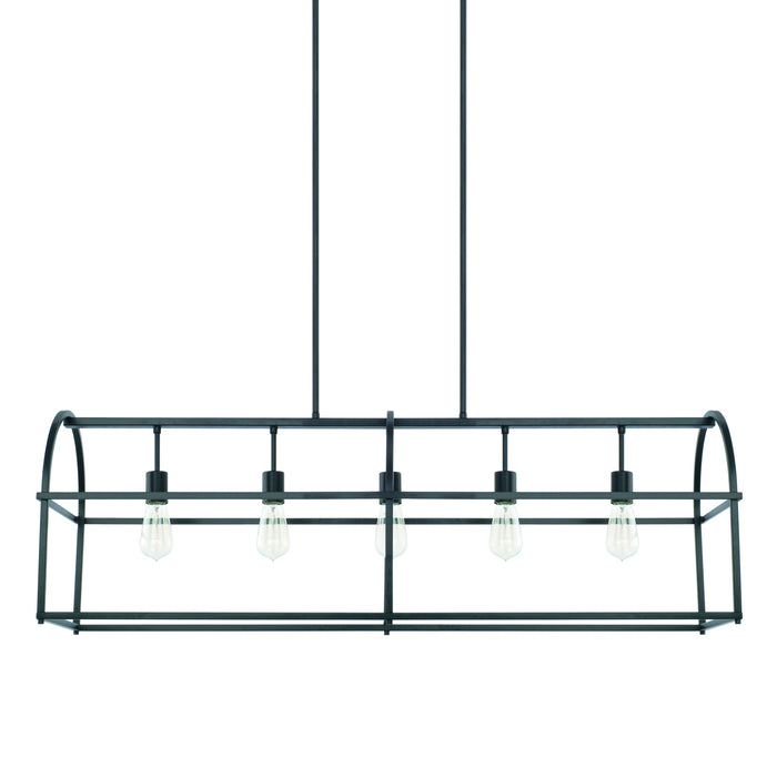 Aubrey 5-Light Island Pendant in Matte Black - Lamps Expo