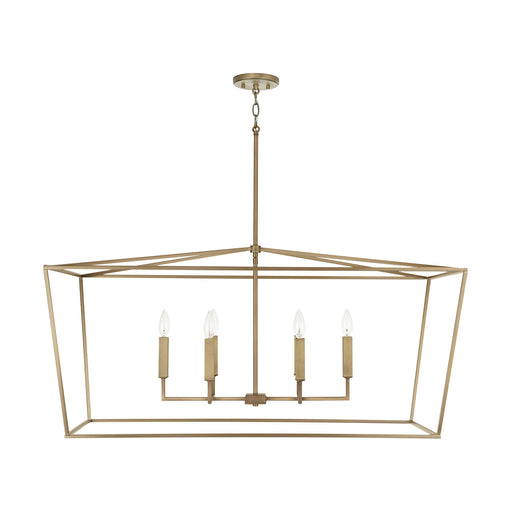Thea 6-Light Island Pendant in Aged Brass - Lamps Expo