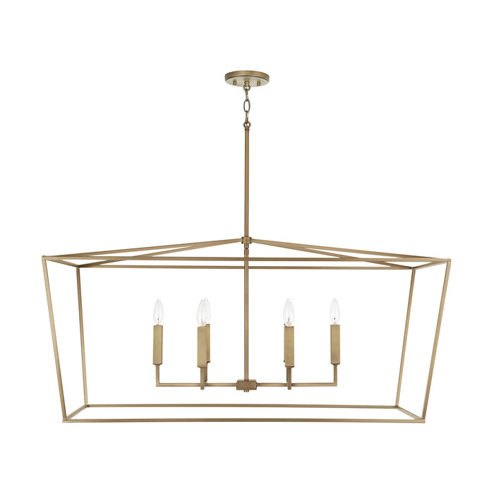 Thea 6-Light Island Pendant in Aged Brass - Lamps Expo