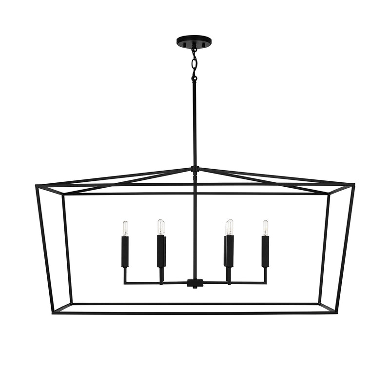 Thea 6-Light Island Pendant in Matte Black - Lamps Expo
