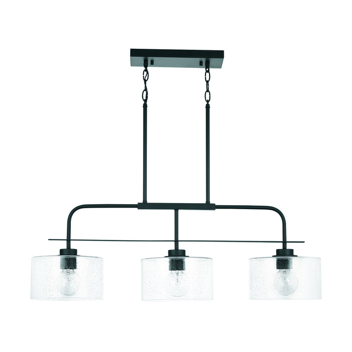 Jake 3-Light Island Pendant in Matte Black - Lamps Expo