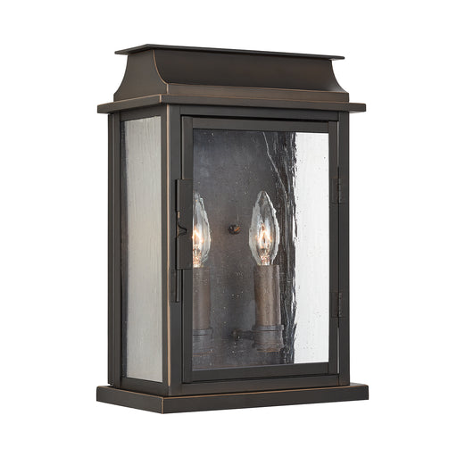 Bolton 2-Light Outdoor Wall Lantern in Oiled Bronze - Lamps Expo