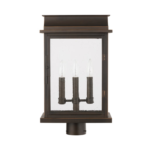Bolton 3-Light Outdoor Post Lantern in Oiled Bronze - Lamps Expo