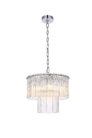 Georgina 16" 6-Light Chandelier in Chrome And Clear