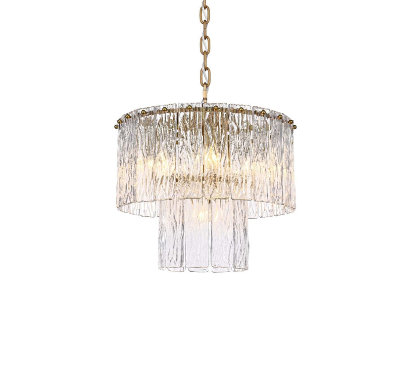 Georgina 16" 6-Light Chandelier in Satin Gold And Clear