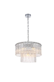 Georgina 20" 9-Light Chandelier in Chrome And Clear