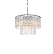 Georgina 20" 9-Light Chandelier in Chrome And Clear