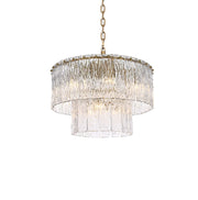 Georgina 20" 9-Light Chandelier in Satin Gold And Clear