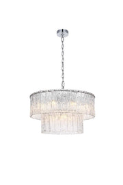 Georgina 24" 12-Light Chandelier in Chrome And Clear